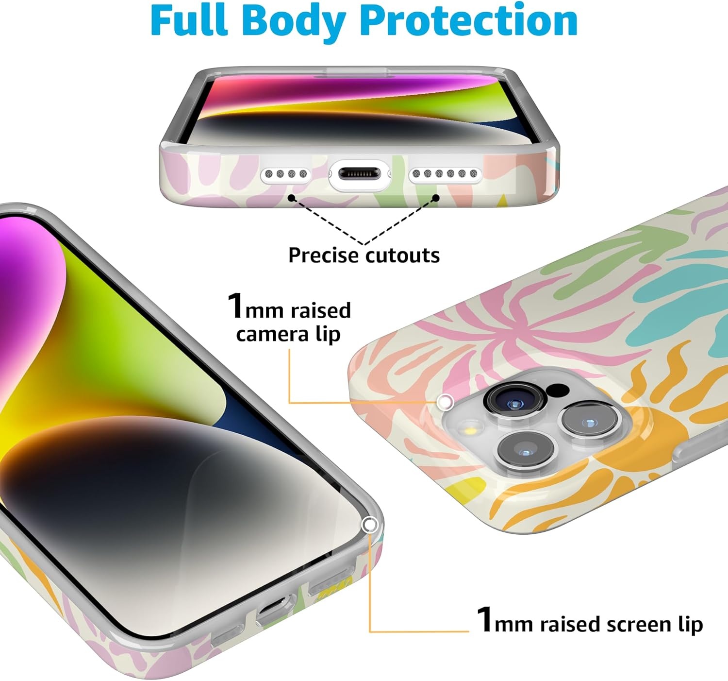 imageCasely iPhone 15 Pro Case Oasis Pura Vida Compatible with MagSafe Classic Ultra Slim Design