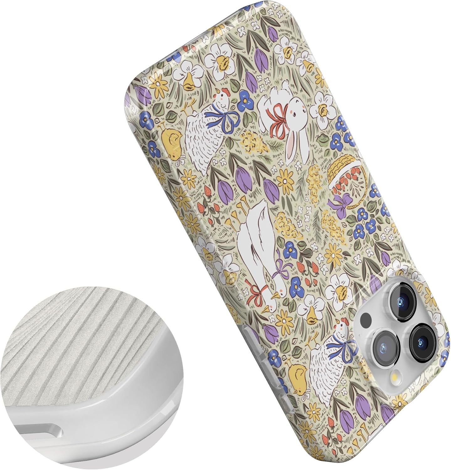 imageCasely iPhone 15 Pro Case Storybook Stroll Spring Garden Compatible with MagSafe Classic Ultra Thin Design