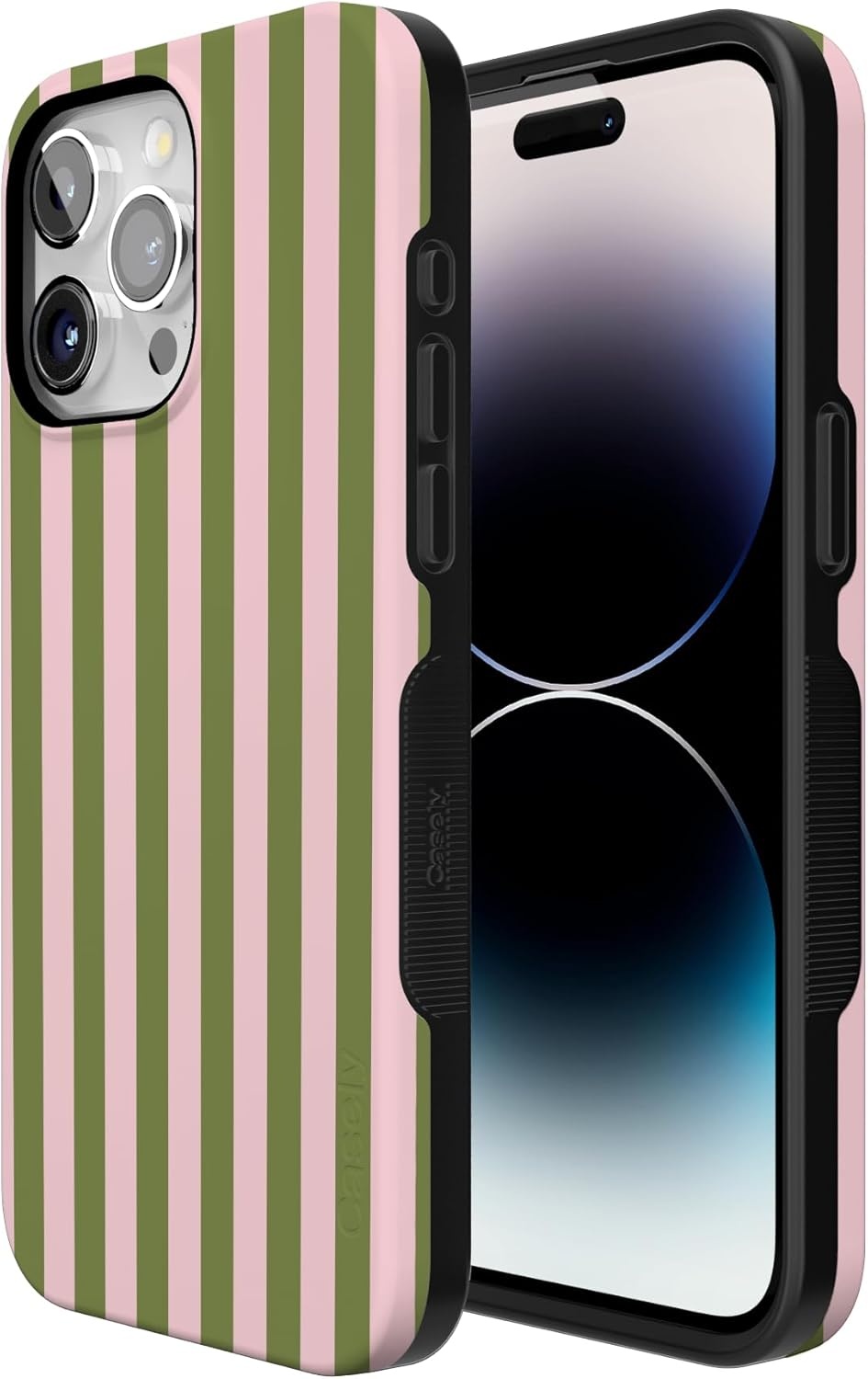 imageCasely iPhone 15 Pro Case Summer Stripes Sunday Best Bold Protective Design Compatible with MagSafe