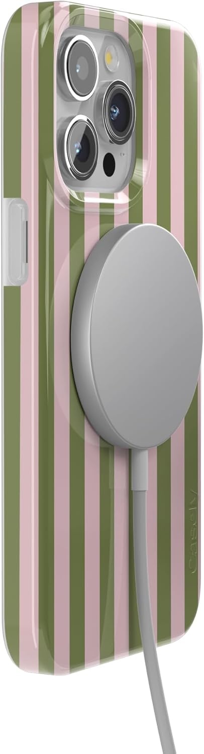 imageCasely iPhone 15 Pro Case Summer Stripes Sunday Best Compatible with MagSafe Classic Ultra Thin Design