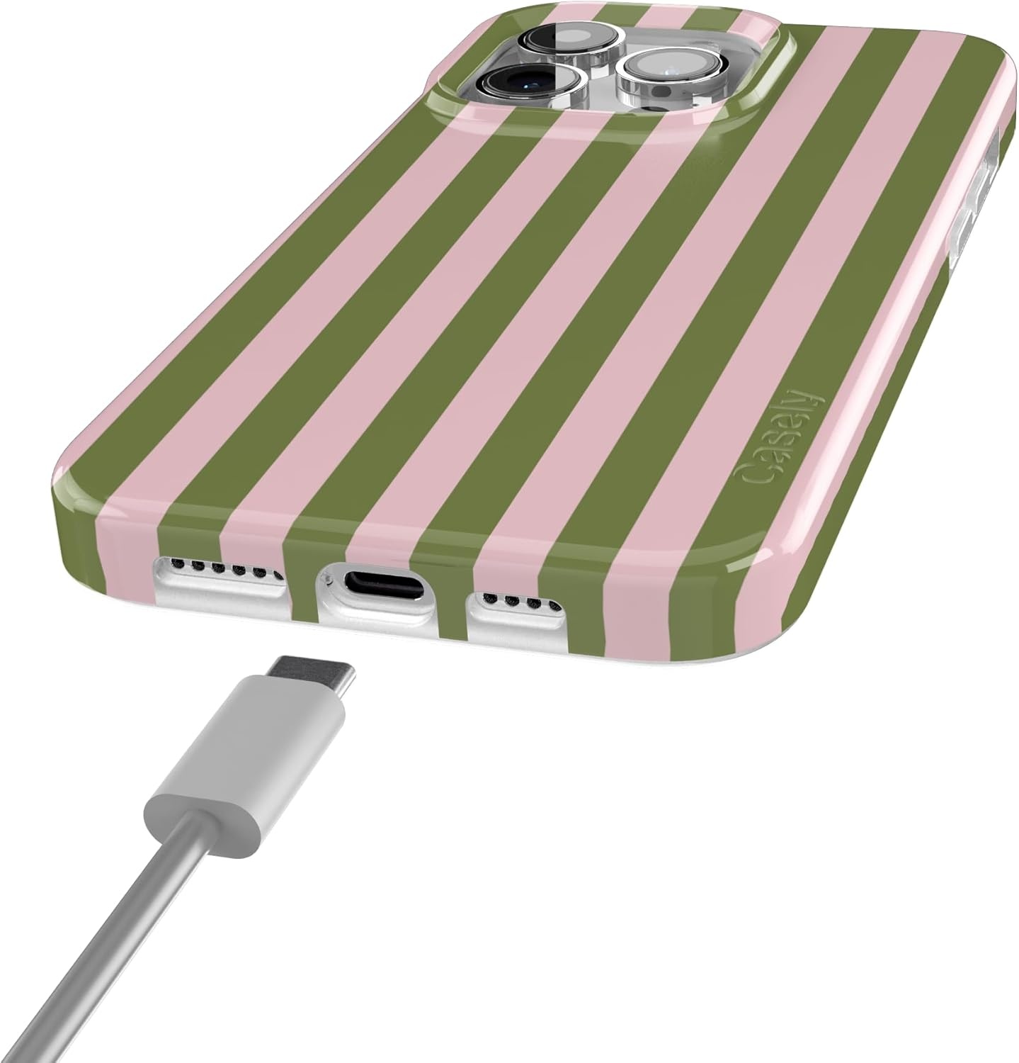 imageCasely iPhone 15 Pro Case Summer Stripes Sunday Best Compatible with MagSafe Classic Ultra Thin Design