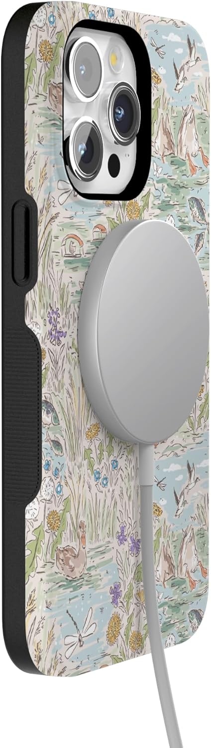 imageCasely iPhone 15 Pro Case The Waddle Path Duck Pond Bold Protective Design Compatible with MagSafe