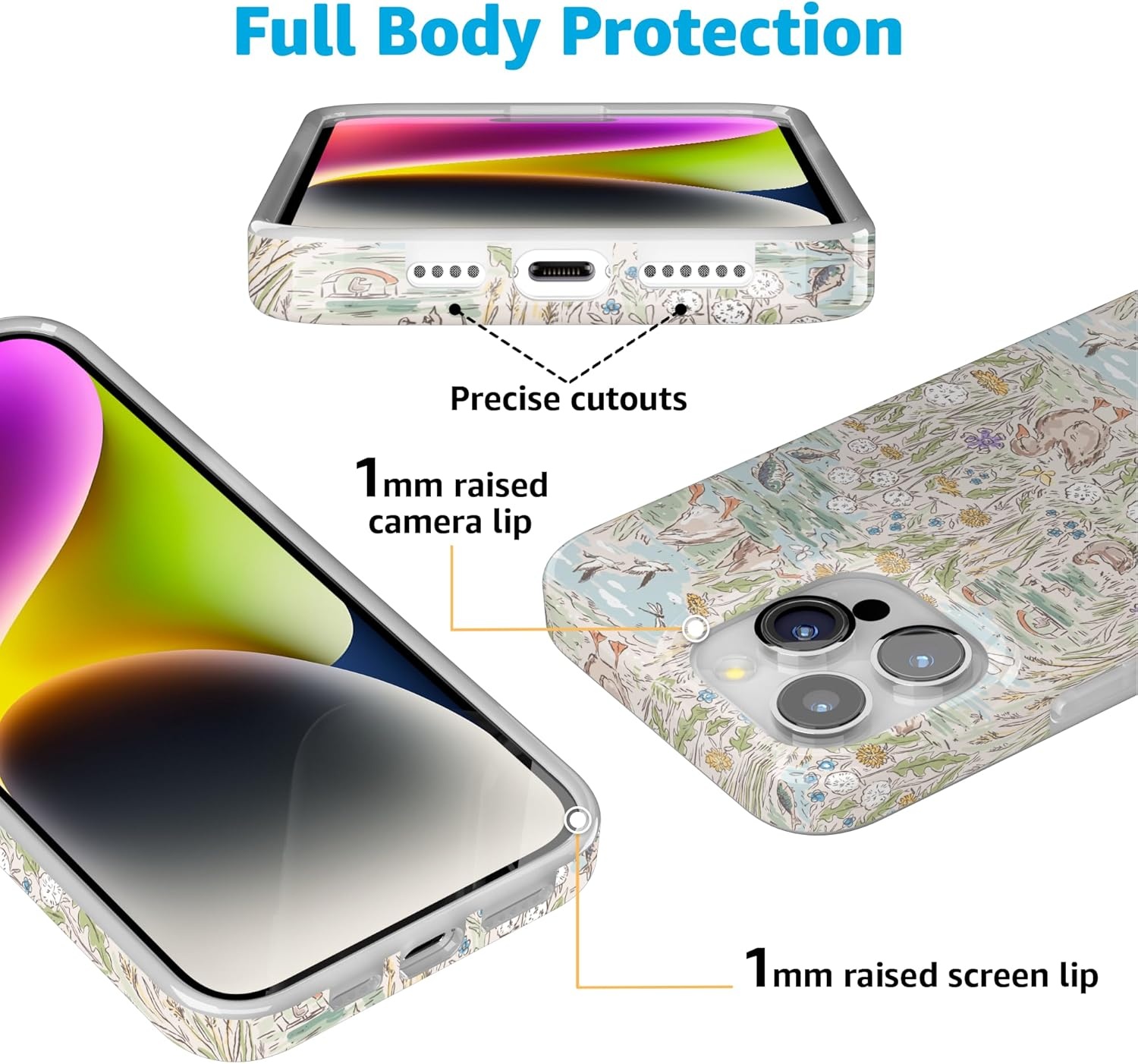 imageCasely iPhone 15 Pro Case The Waddle Path Duck Pond Compatible with MagSafe Classic Ultra Thin Design