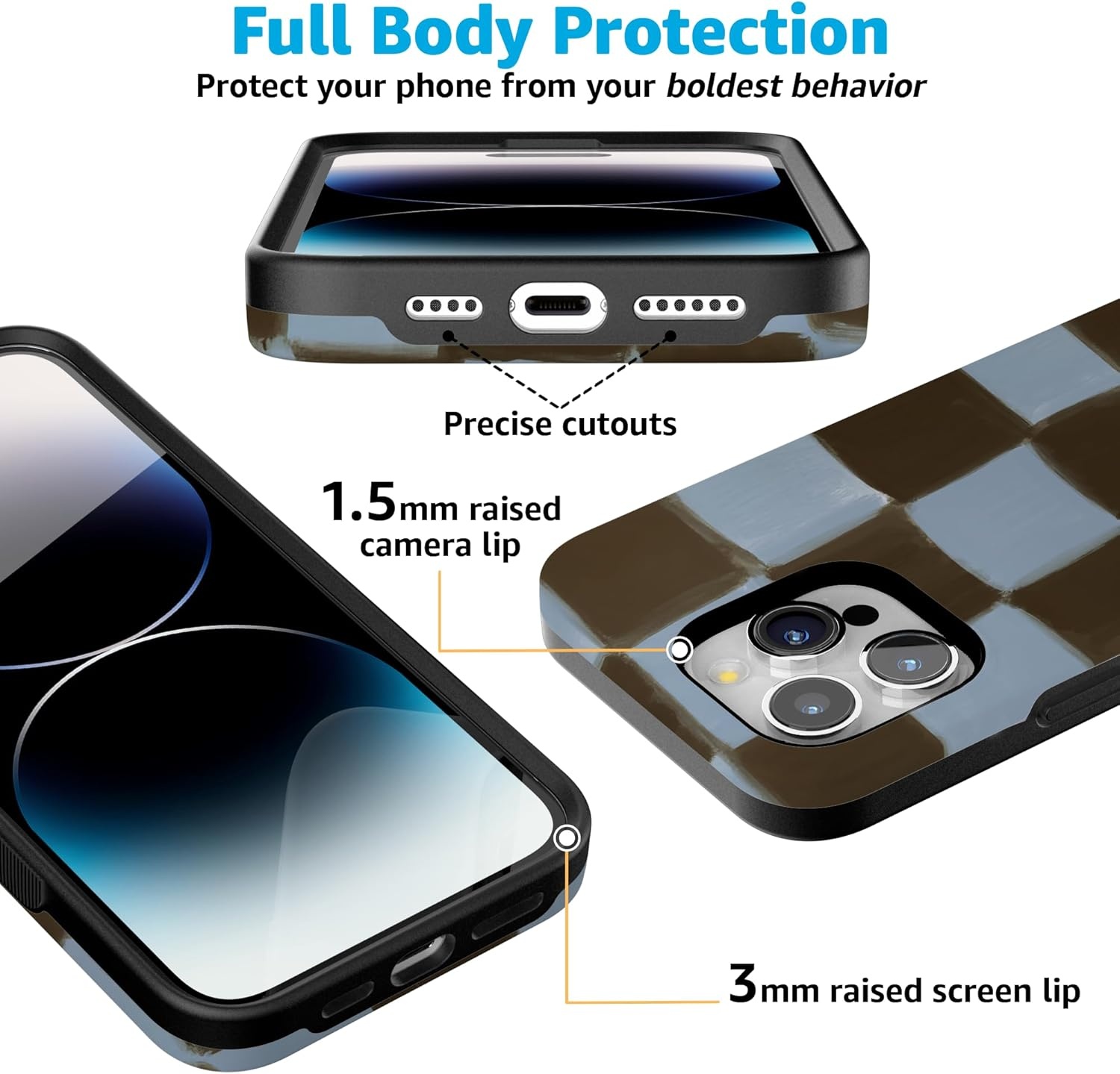 imageCasely iPhone 15 Pro Case Up River The Boyfriend Collection Bold Protective Design Compatible with MagSafe