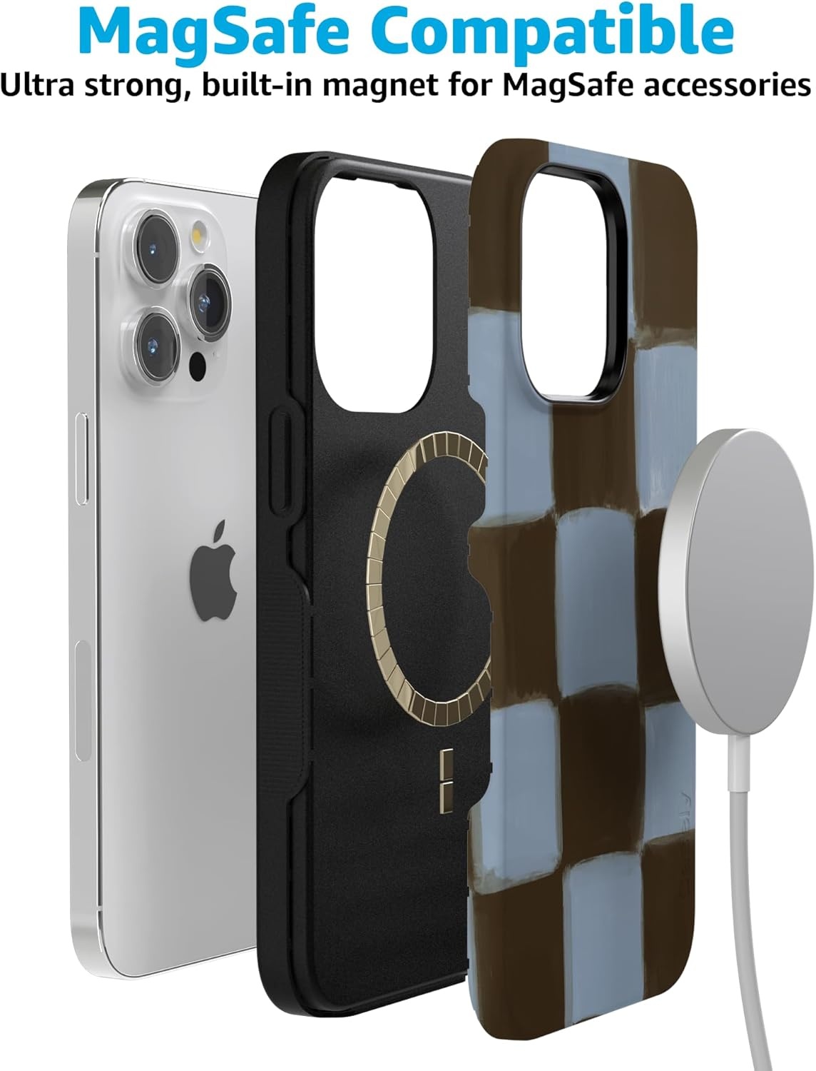 imageCasely iPhone 15 Pro Case Up River The Boyfriend Collection Bold Protective Design Compatible with MagSafe