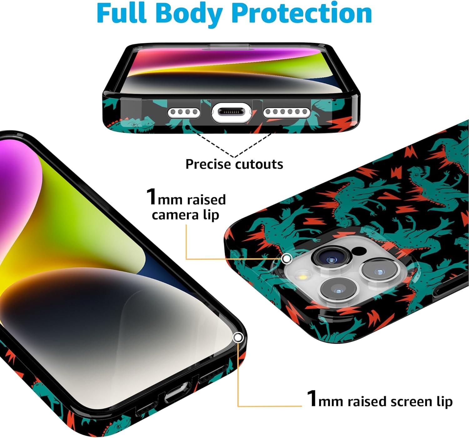 imageCasely iPhone 15 Pro Case Youre Dinomite Green Dinosaur Compatible with MagSafe Classic Ultra Thin Design