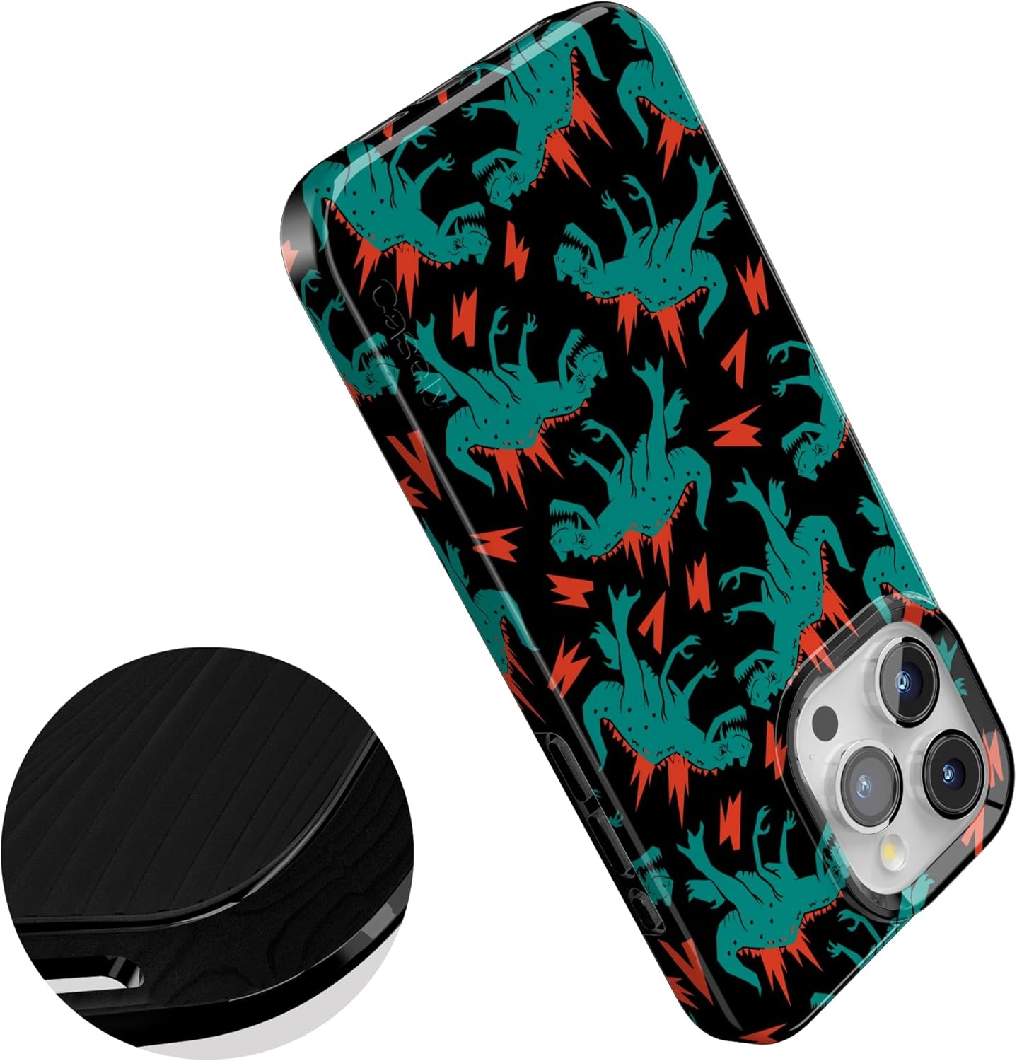 imageCasely iPhone 15 Pro Case Youre Dinomite Green Dinosaur Compatible with MagSafe Classic Ultra Thin Design