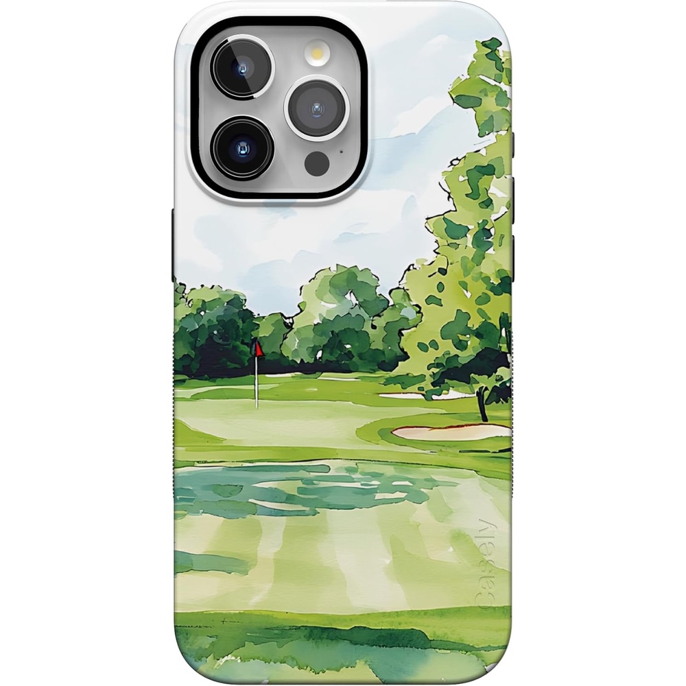 imageCasely iPhone 15 Pro Case Clubhouse Tee Time Bold Protective Design Compatible with MagSafe