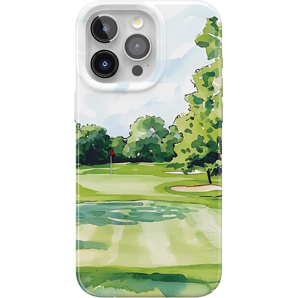 imageCasely iPhone 15 Pro Case Clubhouse Tee Time Compatible with MagSafe Classic Ultra Thin Design