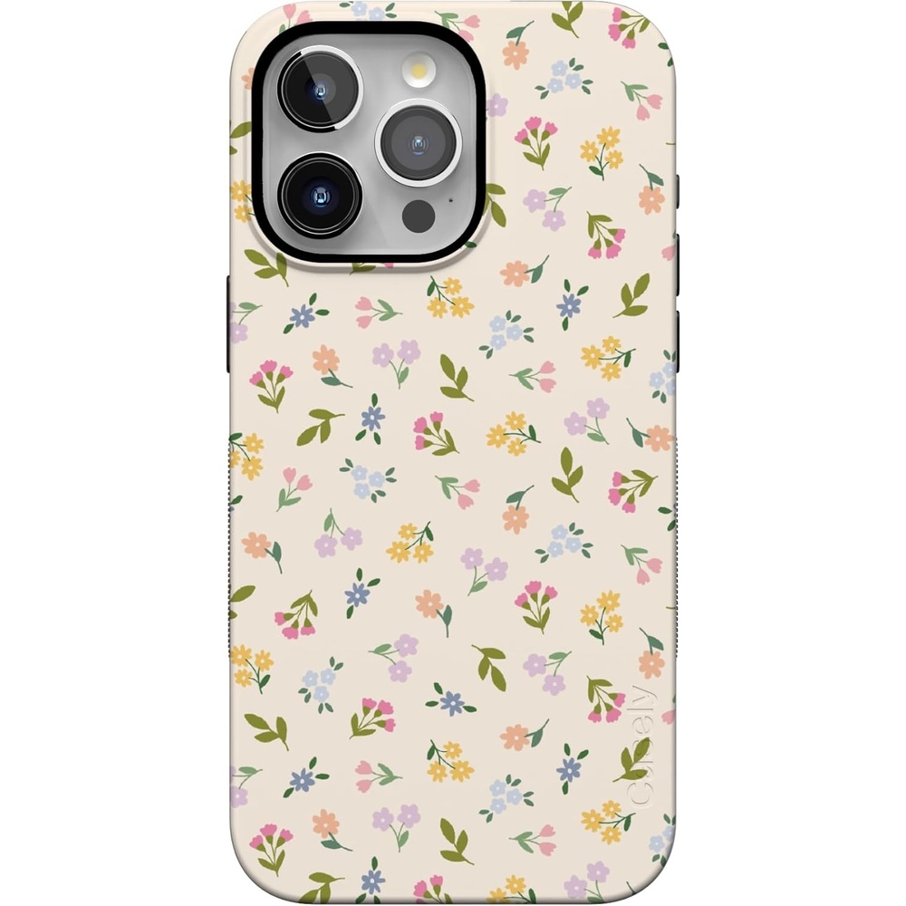 imageCasely iPhone 15 Pro Case  Ditsy Floral  Tiny Flowers  Bold Protective Design  Compatible with MagSafe