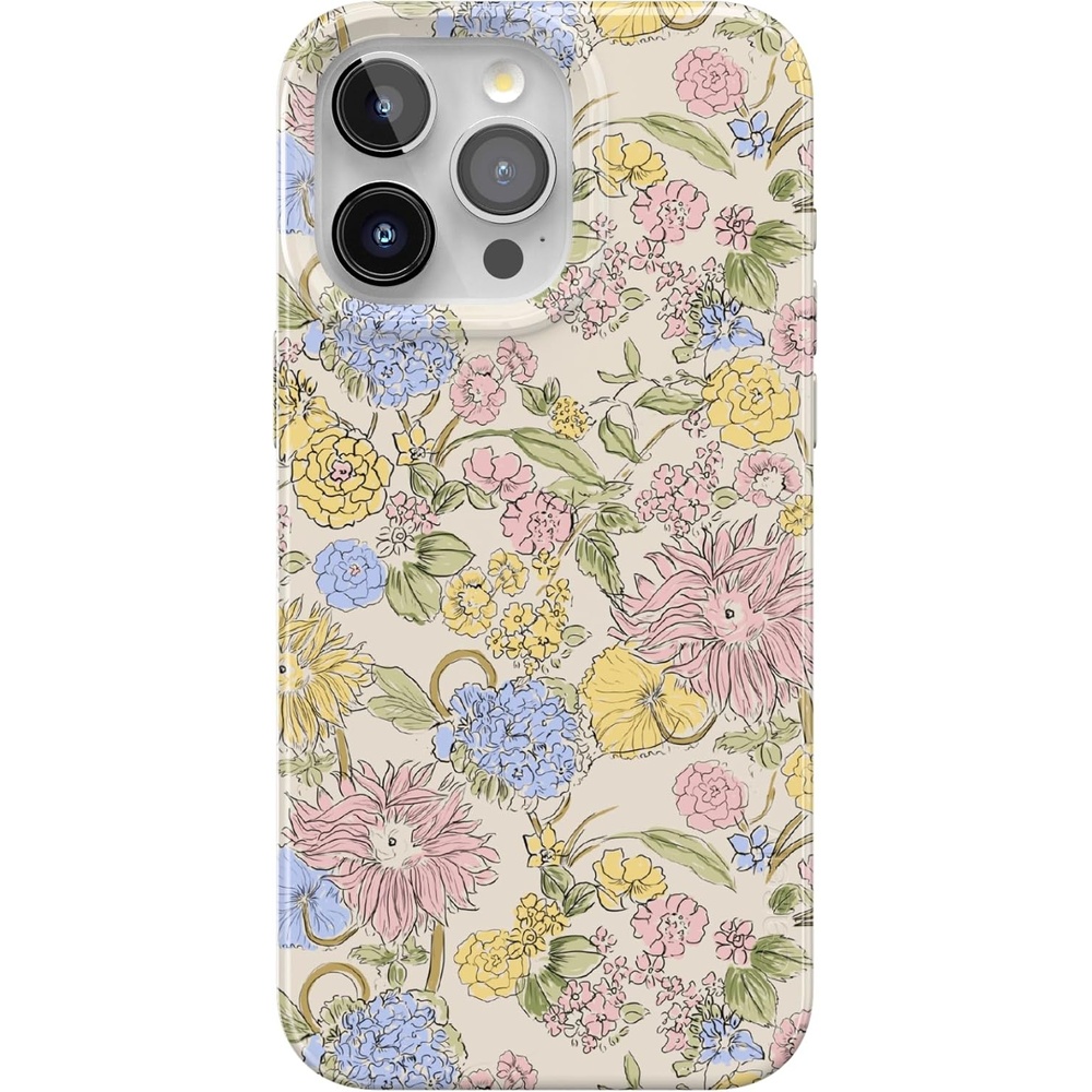 imageCasely iPhone 15 Pro Case  Prairie Blooms  Pastel Floral  Compatible with MagSafe  Classic Ultra Thin Design