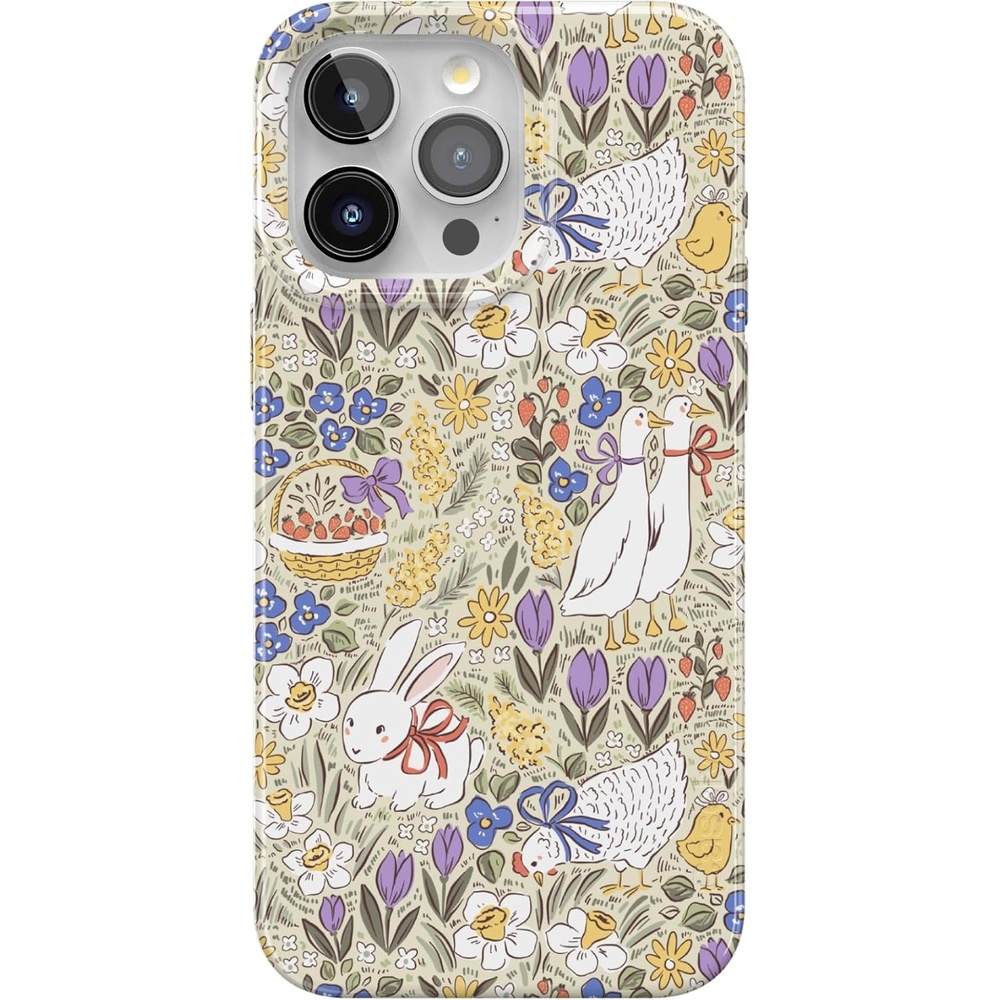 imageCasely iPhone 15 Pro Case Storybook Stroll Spring Garden Compatible with MagSafe Classic Ultra Thin Design