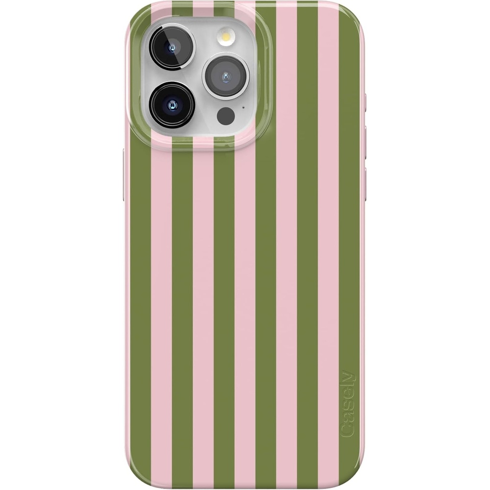 imageCasely iPhone 15 Pro Case Summer Stripes Sunday Best Compatible with MagSafe Classic Ultra Thin Design