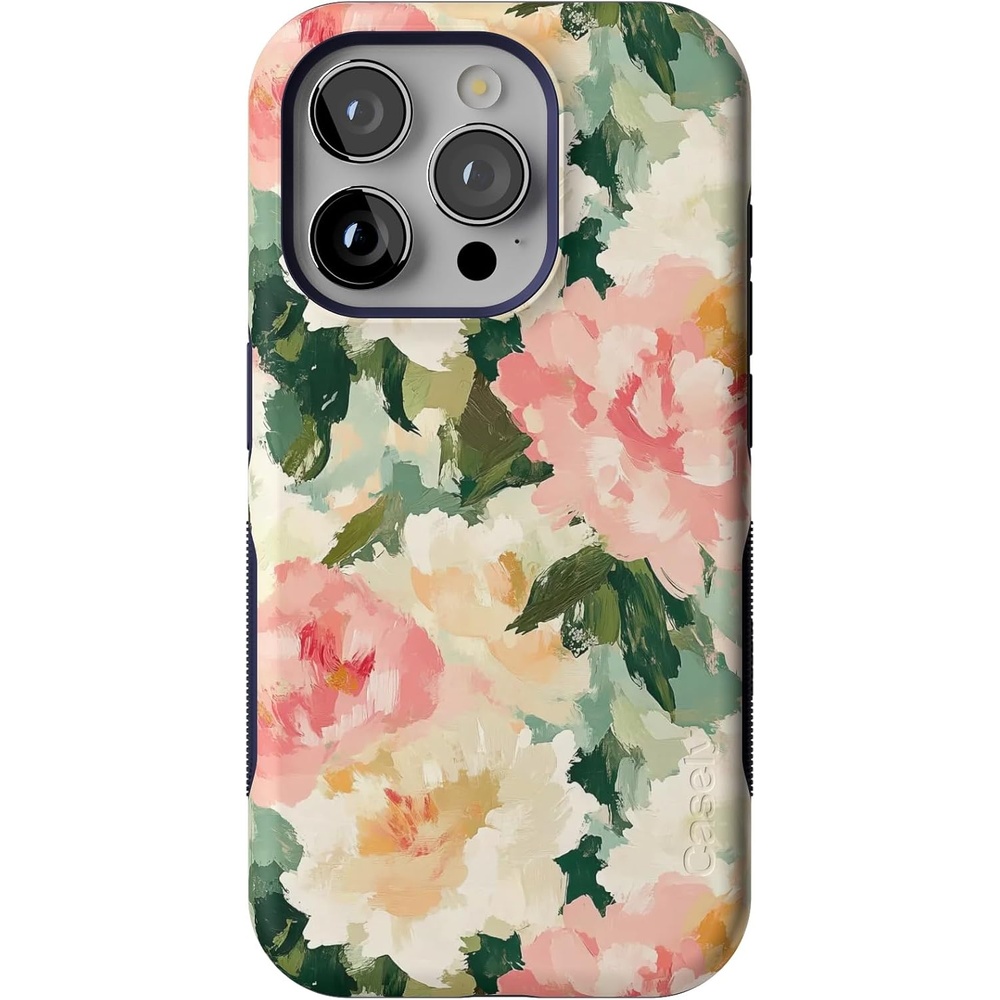 imageCasely iPhone 15 Pro Case  The Garden Room  Painted Petals  Bold Protective Design  Compatible with MagSafe