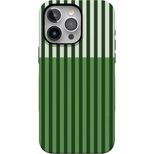 Casely iPhone 15 Pro Case | Clubhouse | Fairway Stripes | Bold Protective Design | Compatible with MagSafe