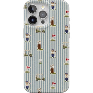 Casely iPhone 15 Pro Case | Clubhouse | The Caddie Print | Compatible with MagSafe | Classic Ultra Thin Design