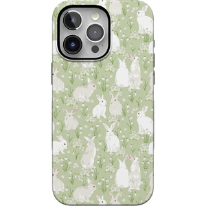 Casely iPhone 15 Pro Case | Hop to it | Green Bunny | Bold Protective Design | Compatible with MagSafe
