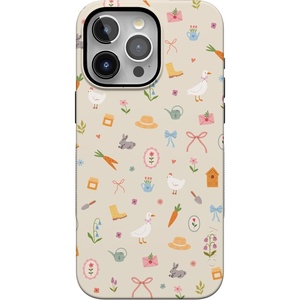 Casely iPhone 15 Pro Case | Hoppy Garden | Spring Things | Bold Protective Design | Compatible with MagSafe