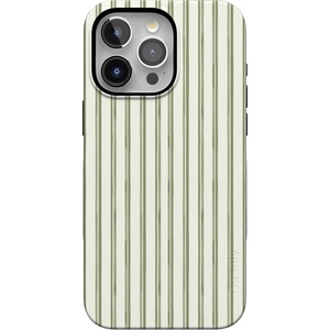 Casely iPhone 15 Pro Case | Linen Stripe | The Boyfriend Collection | Bold Protective Design | Compatible with MagSafe