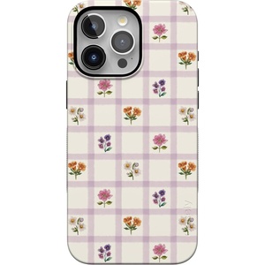Casely iPhone 15 Pro Case | Meadow Check | Floral Gingham | Bold Protective Design | Compatible with MagSafe