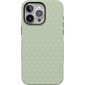 Casely iPhone 15 Pro Case | On the Dot | Green Polka Dot | Bold Protective Design | Compatible with MagSafe