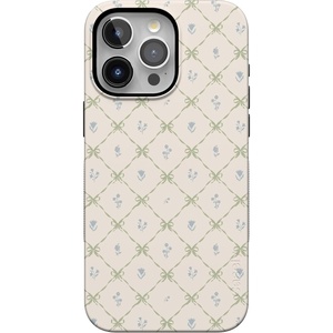 Casely iPhone 15 Pro Case | Petite Petals Floral | Dainty Lattice | Bold Protective Design | Compatible with MagSafe