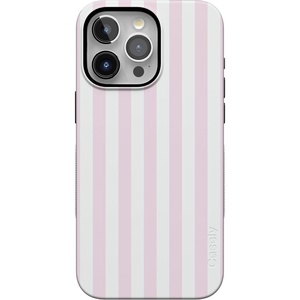 Casely iPhone 15 Pro Case | Pink Stripes | Sunday Best | Bold Protective Design | Compatible with MagSafe