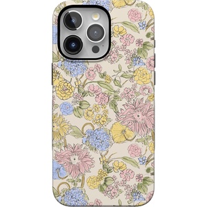 Casely iPhone 15 Pro Case | Prairie Blooms | Pastel Floral | Bold Protective Design | Compatible with MagSafe