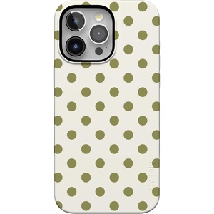 Casely iPhone 15 Pro Case | Spotted in SoHo | Green Polka Dot | Bold Protective Design | Compatible with MagSafe