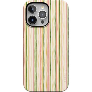 Casely iPhone 15 Pro Case | Sweet Stripes | Rainbow Pastel | Bold Protective Design | Compatible with MagSafe