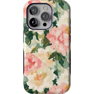 Casely iPhone 15 Pro Case | The Garden Room | Painted Petals | Bold Protective Design | Compatible with MagSafe