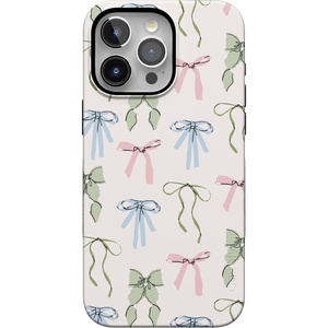 Casely iPhone 15 Pro Case | Whimsy Girlie | Pastel Bows | Bold Protective Design | Compatible with MagSafe