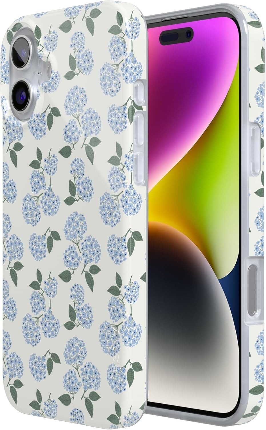 image:imageCasely iPhone 16 Case Blue Hydrangea Nantucket Cottage Compatible with MagSafe Classic Ultra Slim Design