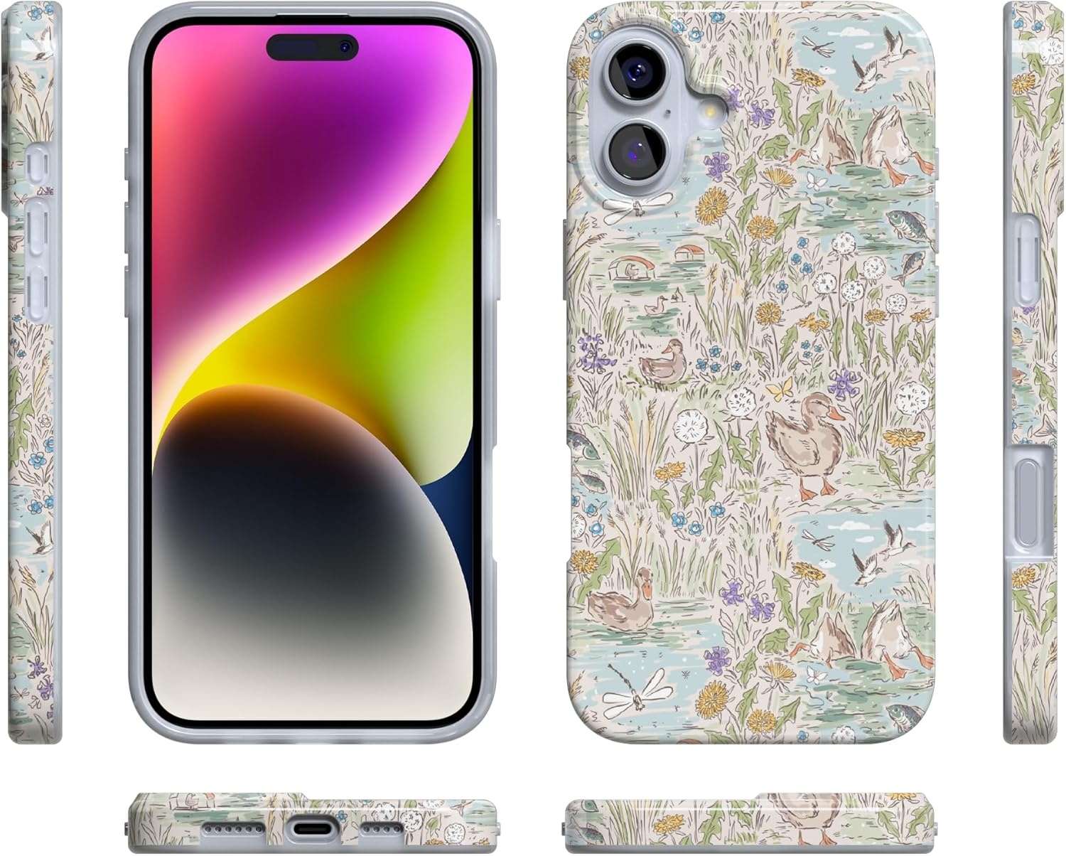 image:imageCasely iPhone 16 Case The Waddle Path Duck Pond Compatible with MagSafe Classic Ultra Thin Design