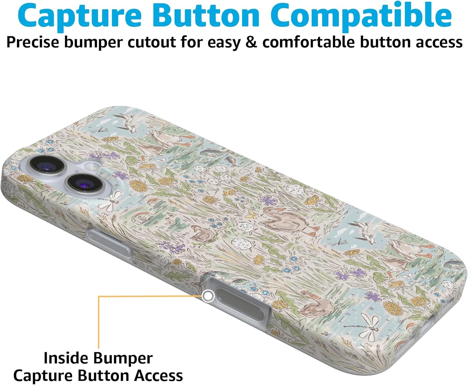 image:imageCasely iPhone 16 Case The Waddle Path Duck Pond Compatible with MagSafe Classic Ultra Thin Design