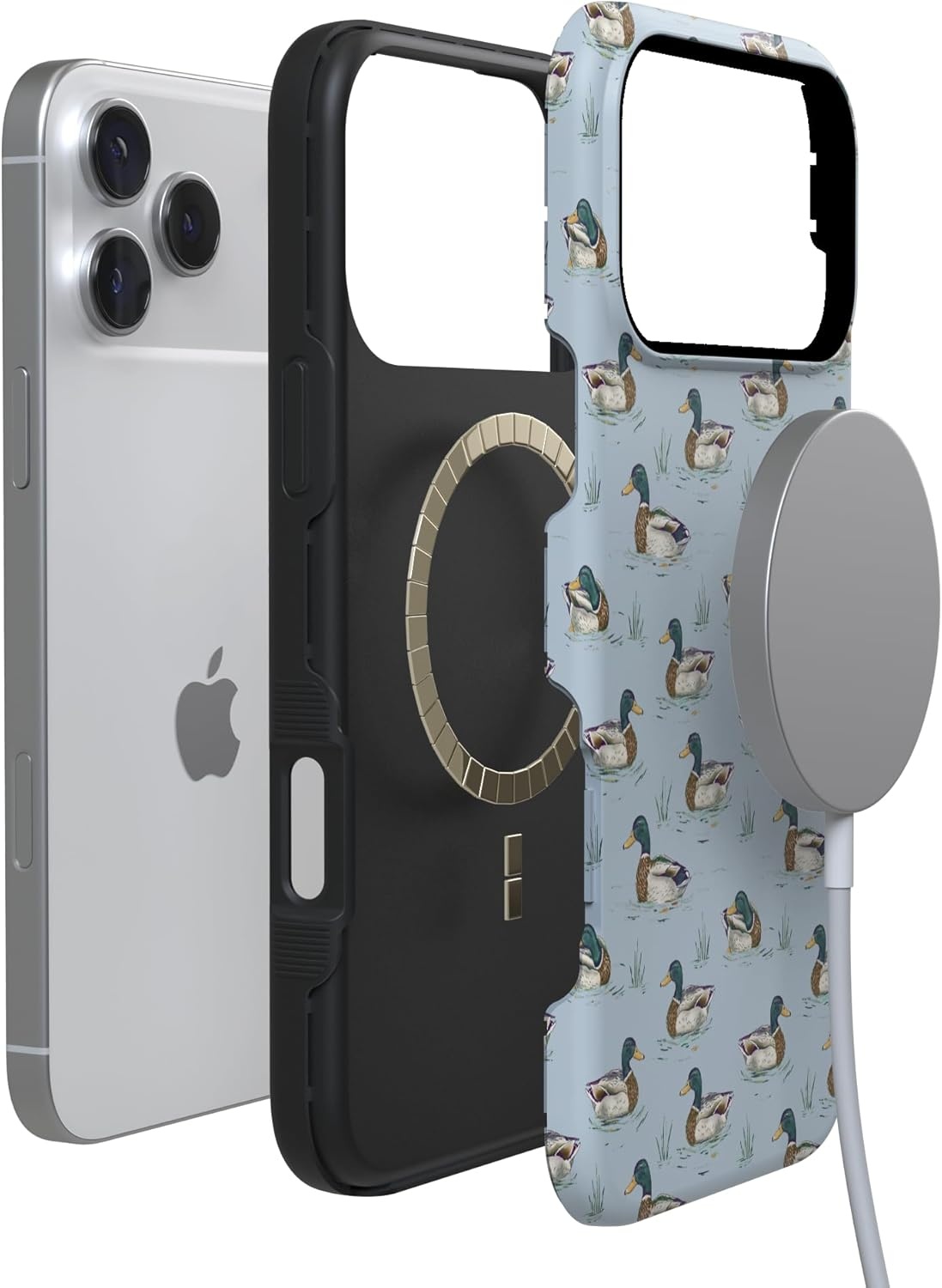 image:imageCasely iPhone 17 Pro Max Case Blue Mallard amp Co The Boyfriend Collection Bold Protective Design Compatible with MagSafe