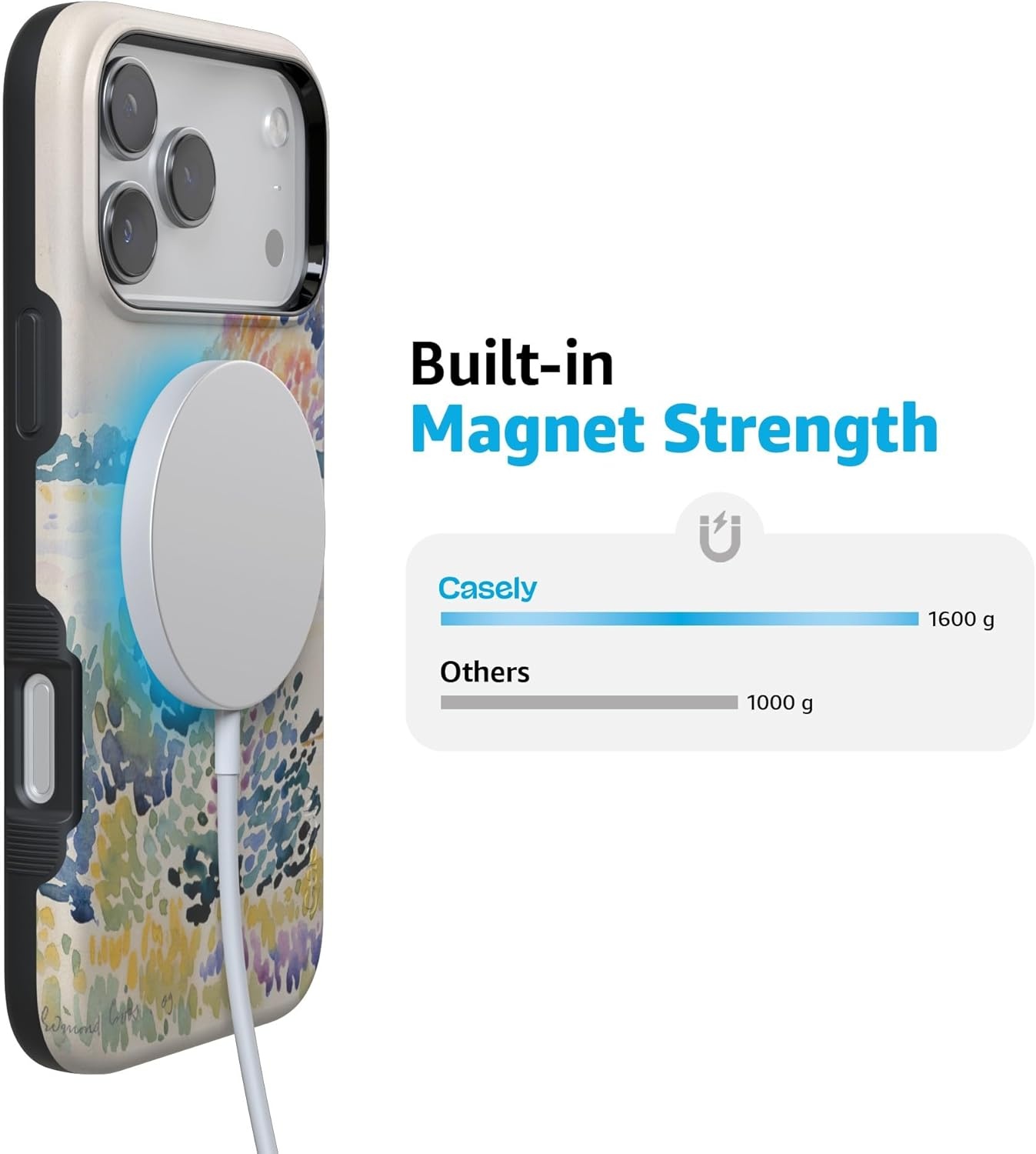 image:imageCasely iPhone 17 Pro Max Case Blue amp White Floral Rose to Fame Bold Protective Design Compatible with MagSafeCalm Waters The Met Museum