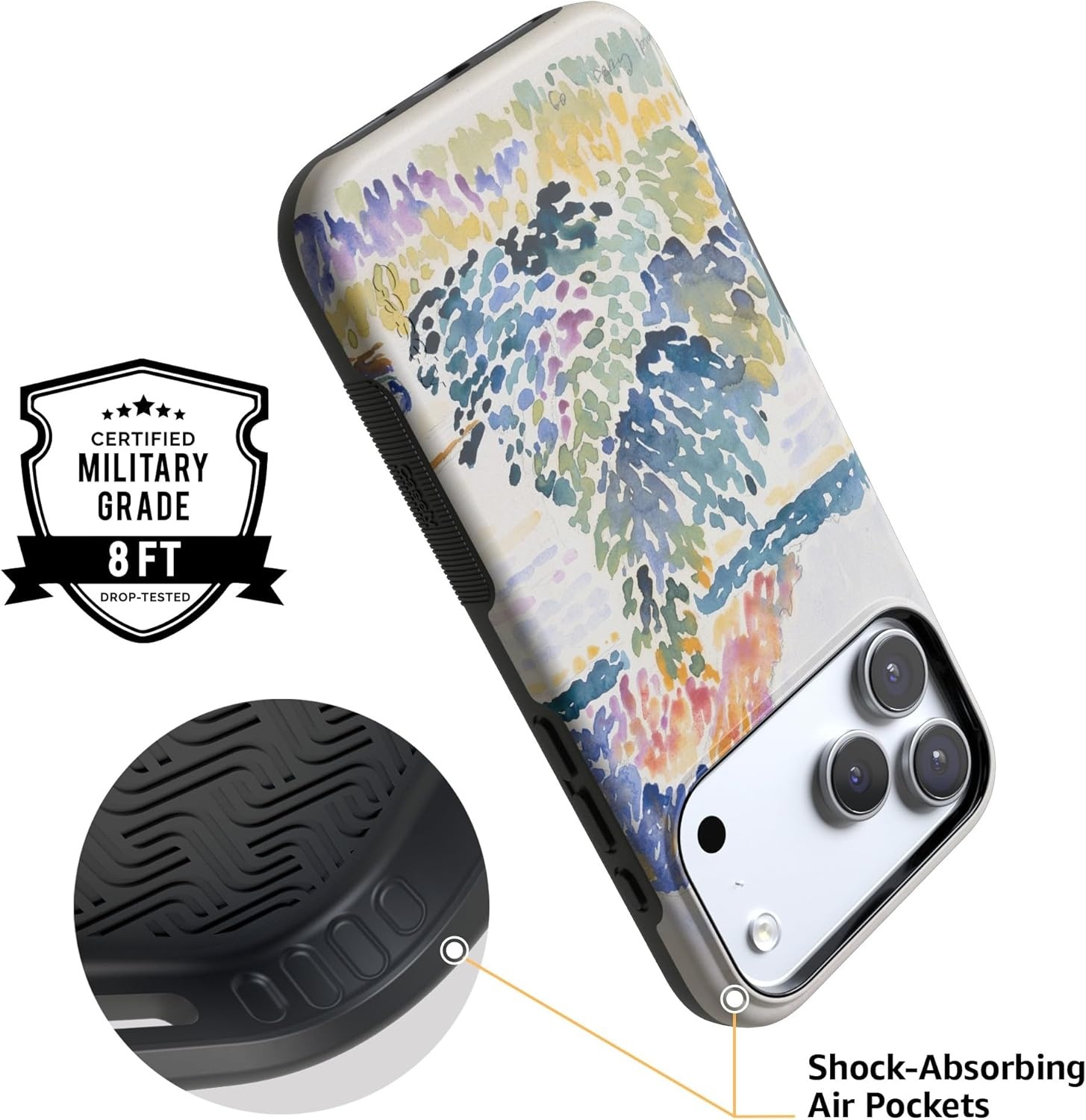 image:imageCasely iPhone 17 Pro Max Case Blue amp White Floral Rose to Fame Bold Protective Design Compatible with MagSafeCalm Waters The Met Museum