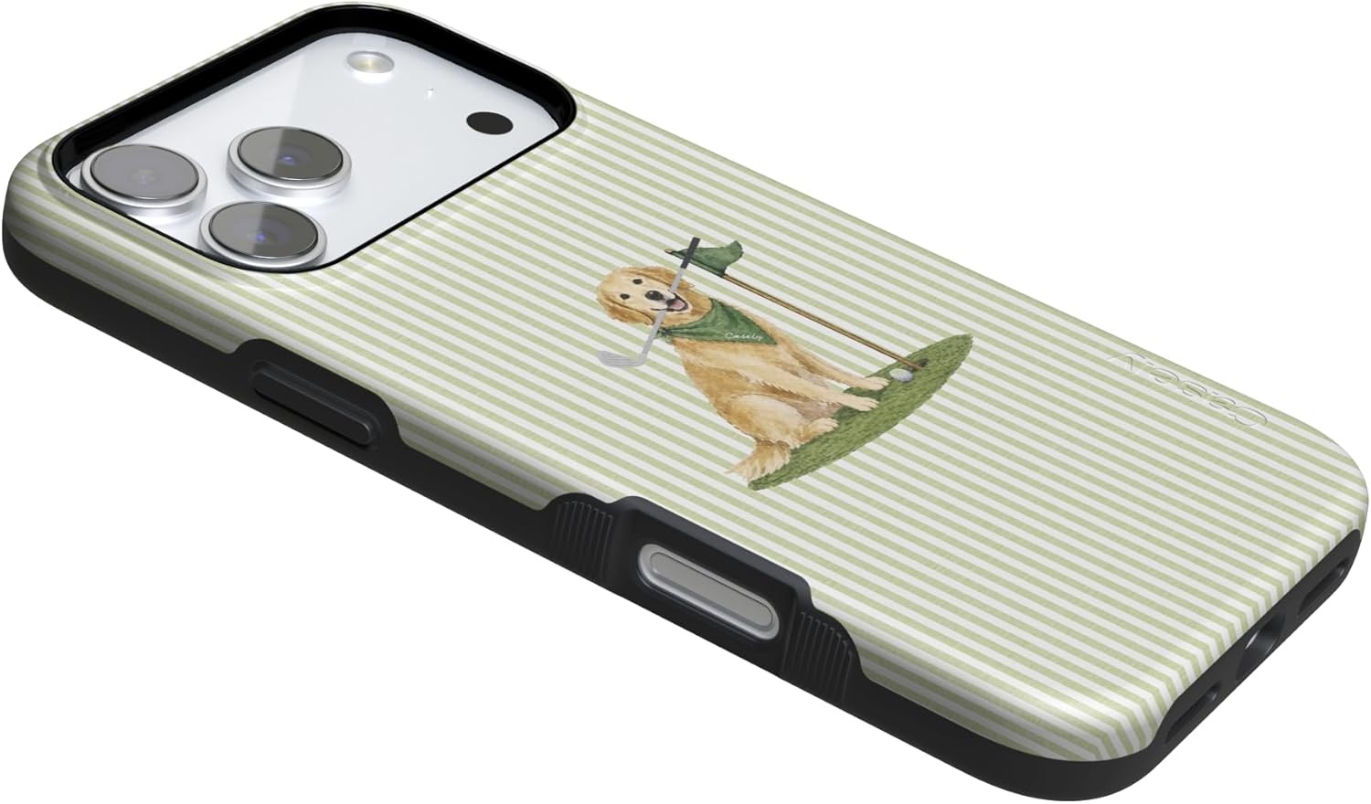 image:imageCasely iPhone 17 Pro Max Case Blue amp White Floral Rose to Fame Bold Protective Design Compatible with MagSafeClubhouse Golden on the Green