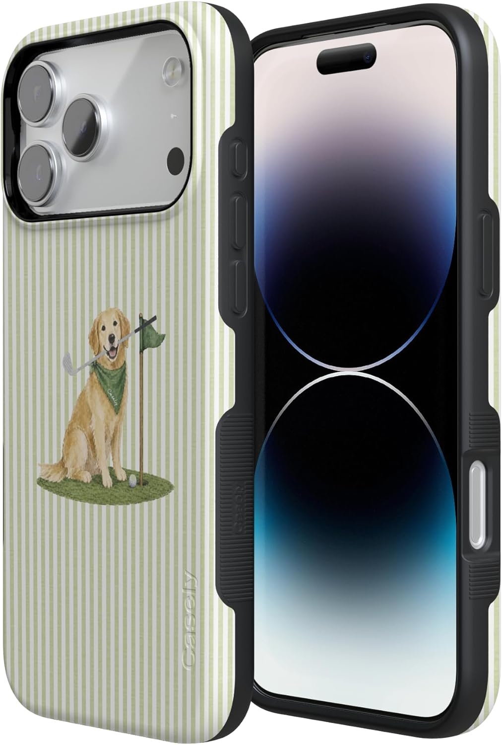 image:imageCasely iPhone 17 Pro Max Case Blue amp White Floral Rose to Fame Bold Protective Design Compatible with MagSafeClubhouse Golden on the Green