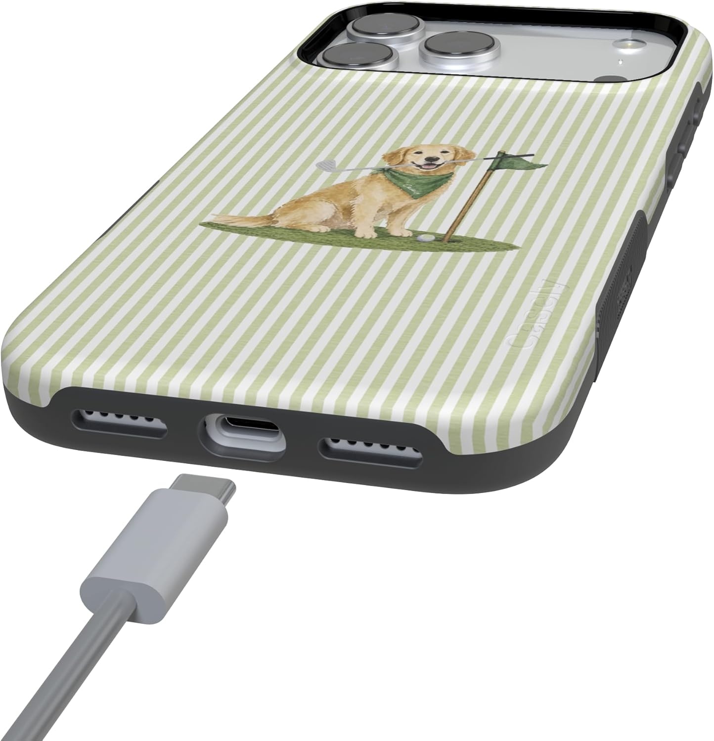 image:imageCasely iPhone 17 Pro Max Case Blue amp White Floral Rose to Fame Bold Protective Design Compatible with MagSafeClubhouse Golden on the Green