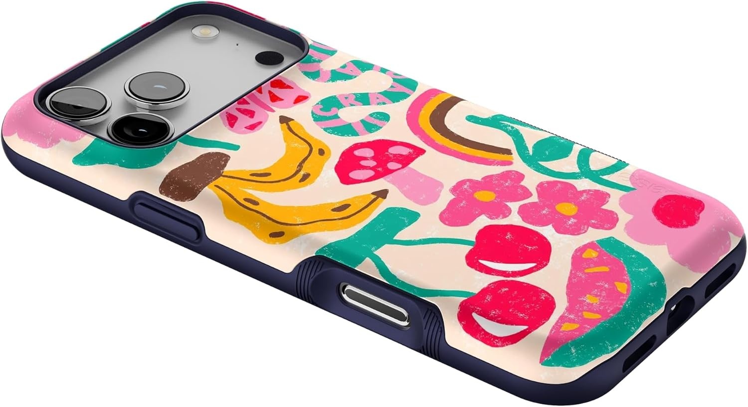 image:imageCasely iPhone 17 Pro Max Case Blue amp White Floral Rose to Fame Bold Protective Design Compatible with MagSafeDoodle Bug Crayola Crayon