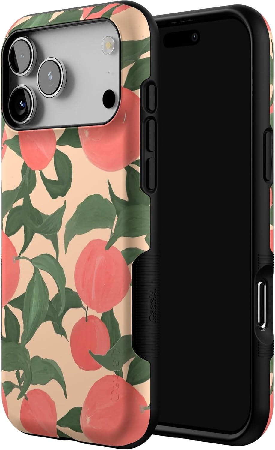 image:imageCasely iPhone 17 Pro Max Case Blue amp White Floral Rose to Fame Bold Protective Design Compatible with MagSafeFeeling Peachy Blush Vines