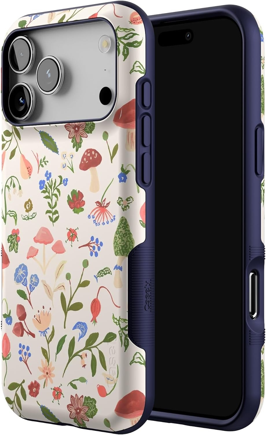 image:imageCasely iPhone 17 Pro Max Case Blue amp White Floral Rose to Fame Bold Protective Design Compatible with MagSafeGarden Party Mushroom Floral