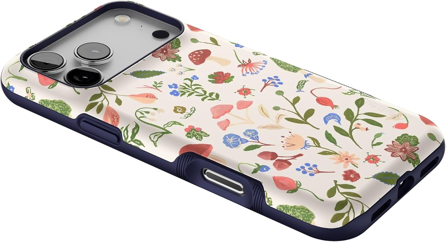 image:imageCasely iPhone 17 Pro Max Case Blue amp White Floral Rose to Fame Bold Protective Design Compatible with MagSafeGarden Party Mushroom Floral