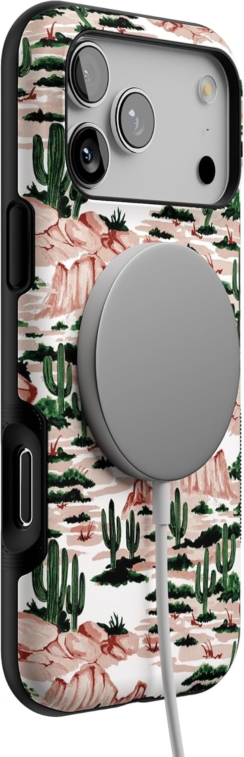 image:imageCasely iPhone 17 Pro Max Case Blue amp White Floral Rose to Fame Bold Protective Design Compatible with MagSafeGold Rush Desert