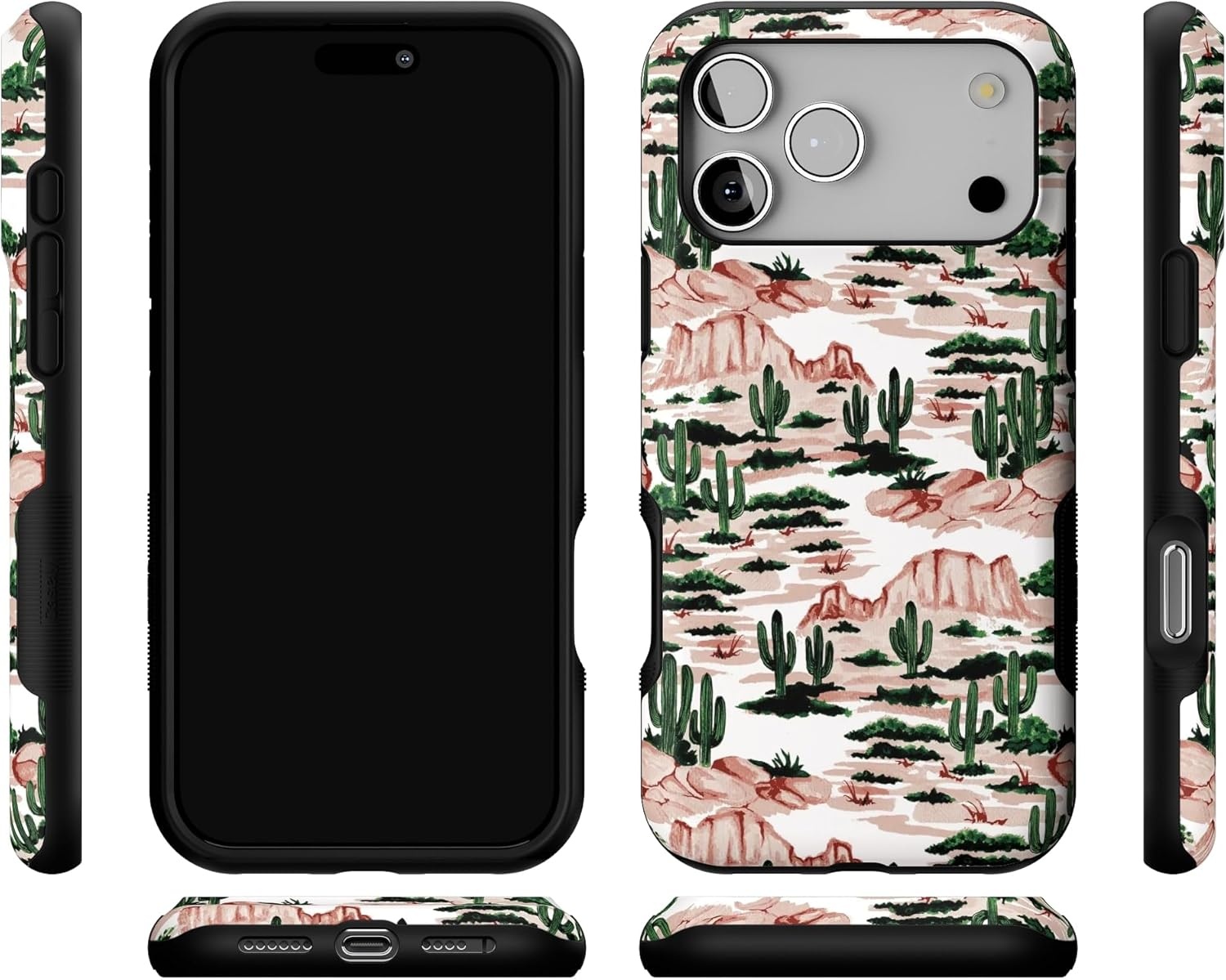 image:imageCasely iPhone 17 Pro Max Case Blue amp White Floral Rose to Fame Bold Protective Design Compatible with MagSafeGold Rush Desert