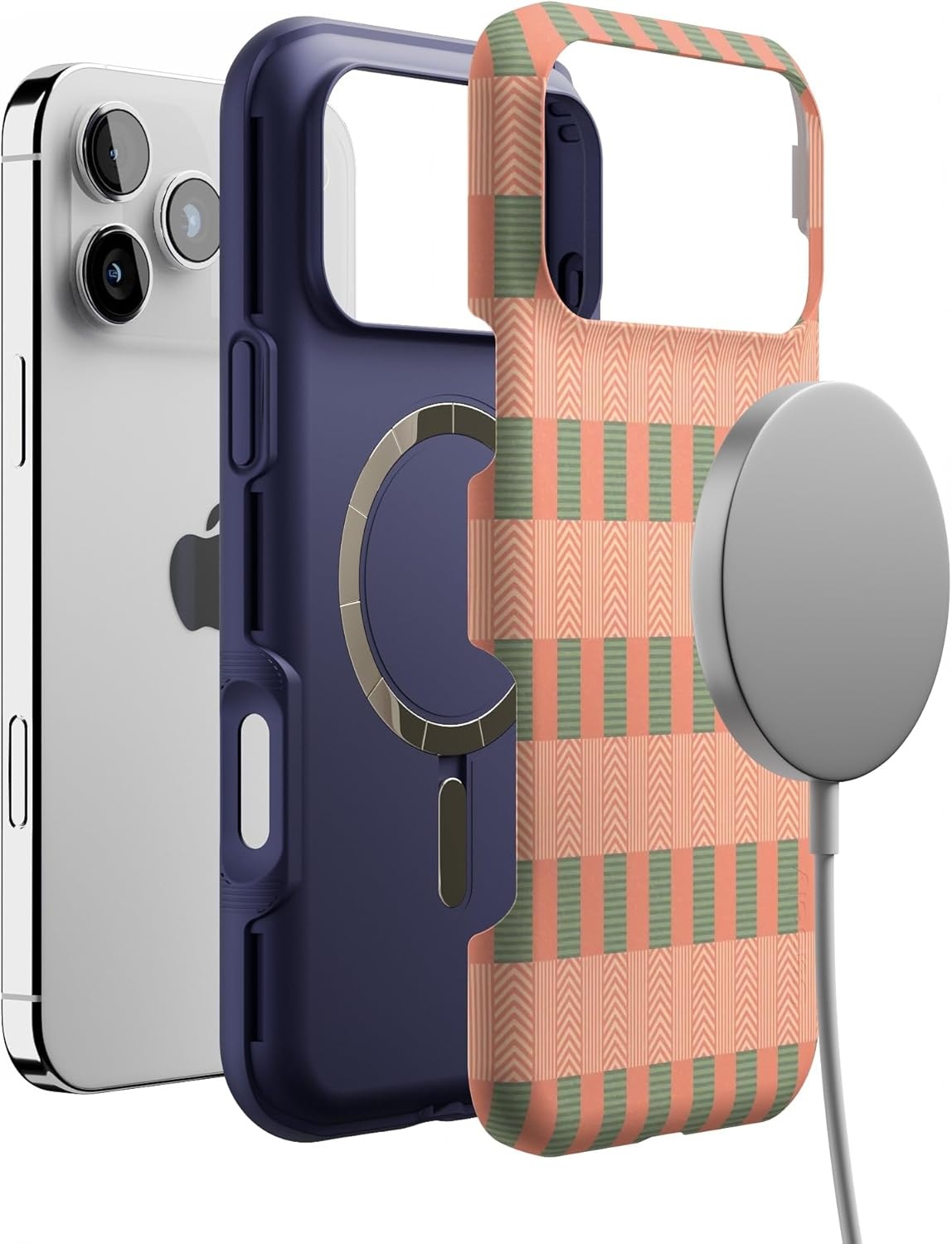 image:imageCasely iPhone 17 Pro Max Case Blue amp White Floral Rose to Fame Bold Protective Design Compatible with MagSafeGrand Cabana Palm Beach