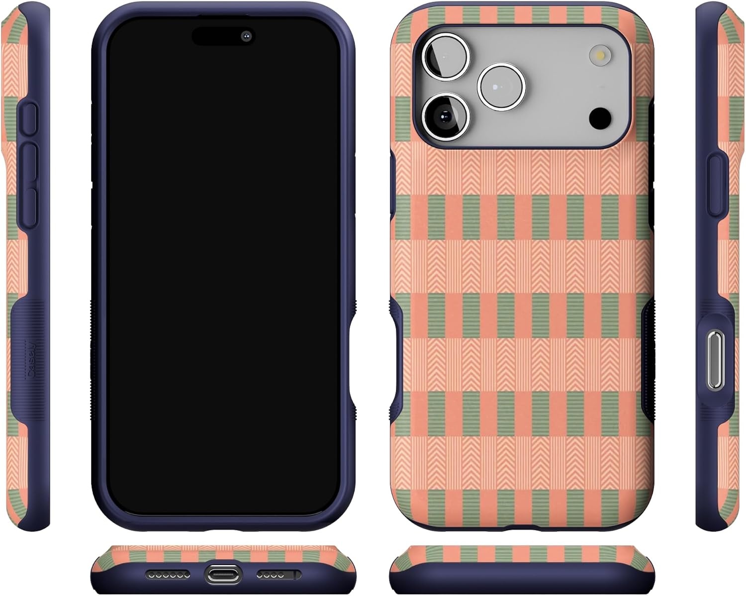 image:imageCasely iPhone 17 Pro Max Case Blue amp White Floral Rose to Fame Bold Protective Design Compatible with MagSafeGrand Cabana Palm Beach