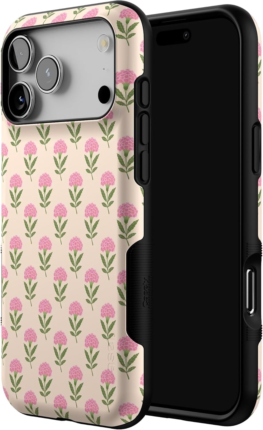 image:imageCasely iPhone 17 Pro Max Case Blue amp White Floral Rose to Fame Bold Protective Design Compatible with MagSafeJennas Flowers Fun on Weekdays